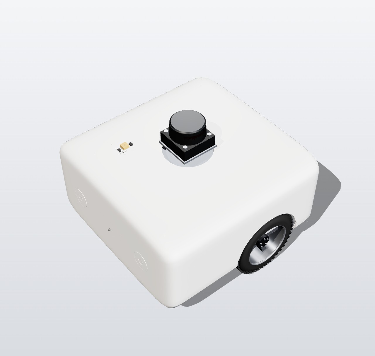 SLAM rover with lidar and rounded shell